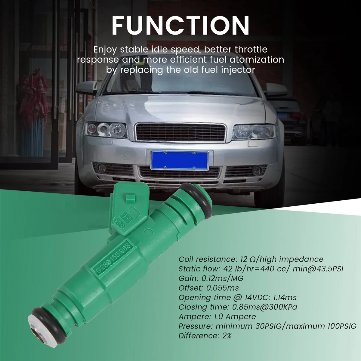 

Fuel Injectors for Chevrolet Ford LS1 LS6 440Cc 42Lb Bosch 0280155968-A77Q