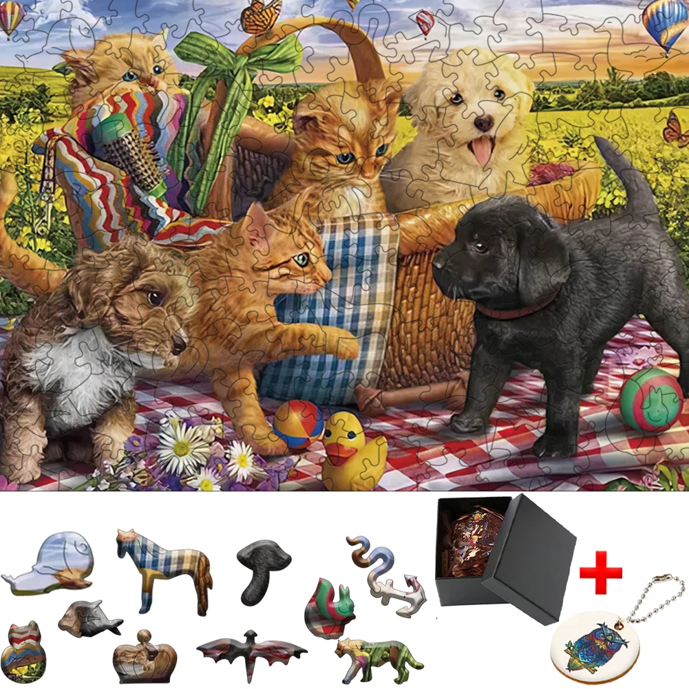 

Hell Difficulty Entertainment Jigsaw Wooden Animal Puzzles for Adults Kids Toys Irregular Jigsaw Puzzle Animals Wood Hobby Diy