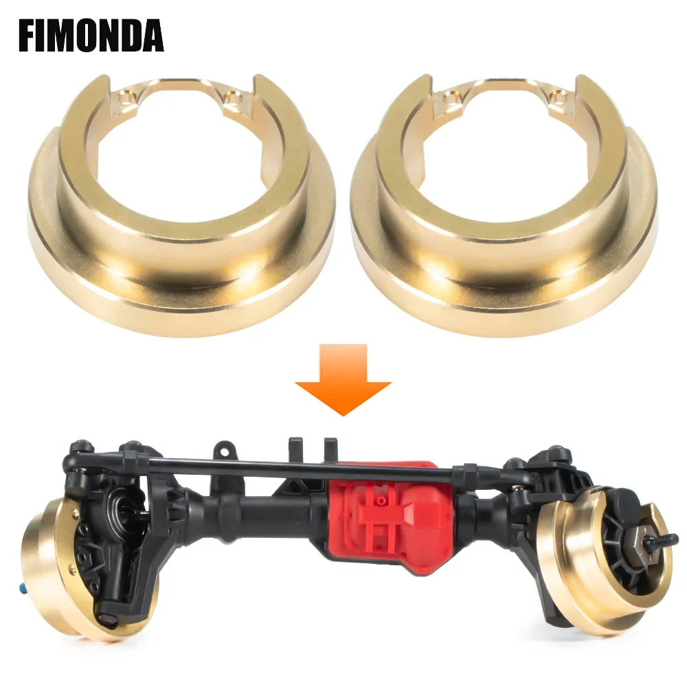 2PCS Brass Portal Cover Weight Knuckle Weights Rings for 1/10 RC Crawler TRX4 TRX-4 Defender Bronco TRX6 G63