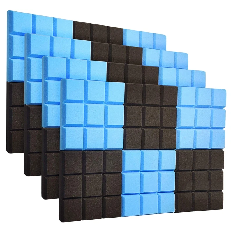 

Hot 2X12x12inch Acoustic Foam Panels, Soundproof Panels 9 Block Tiles,Sound Panels Wedges Soundproof Sound Insulation Panels