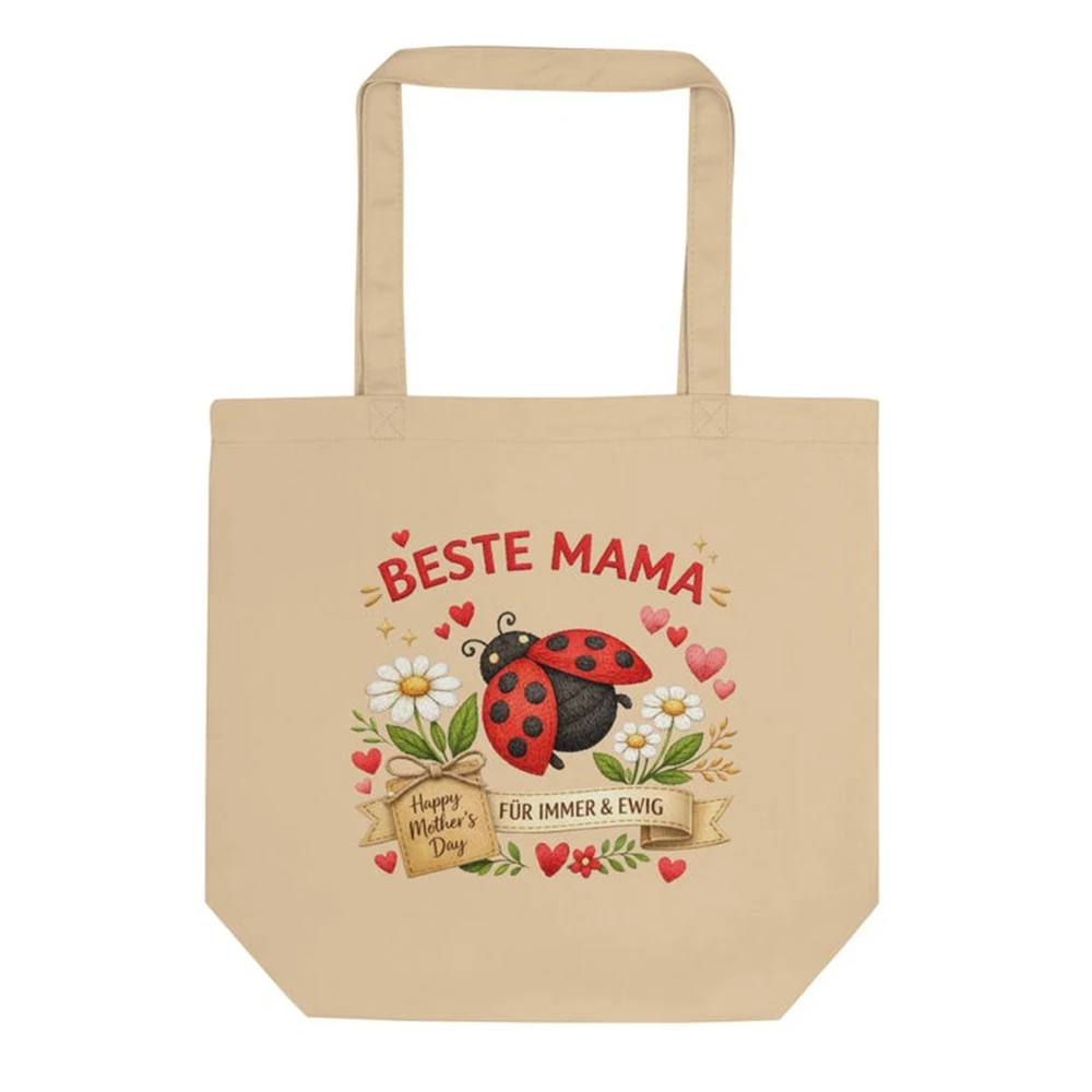 

Raw Minimal Canvas Tote Bag Personalized Custom Insect Nature Loving Mommy Coffee Walk Fresh Produce Storage Birthday Gift