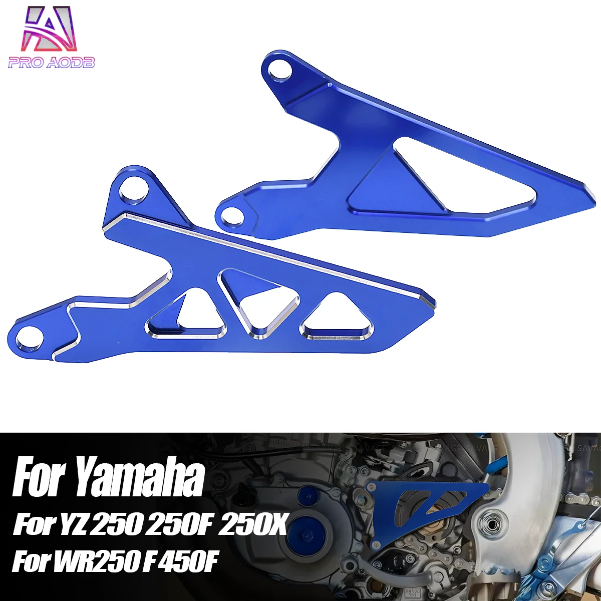 CNC Aluminum Motorcycle Front Sprocket Cover Chain Protector Guard For Yamaha YZ250 YZ250F YZ250X WR250F YZ450F WR450F Parts