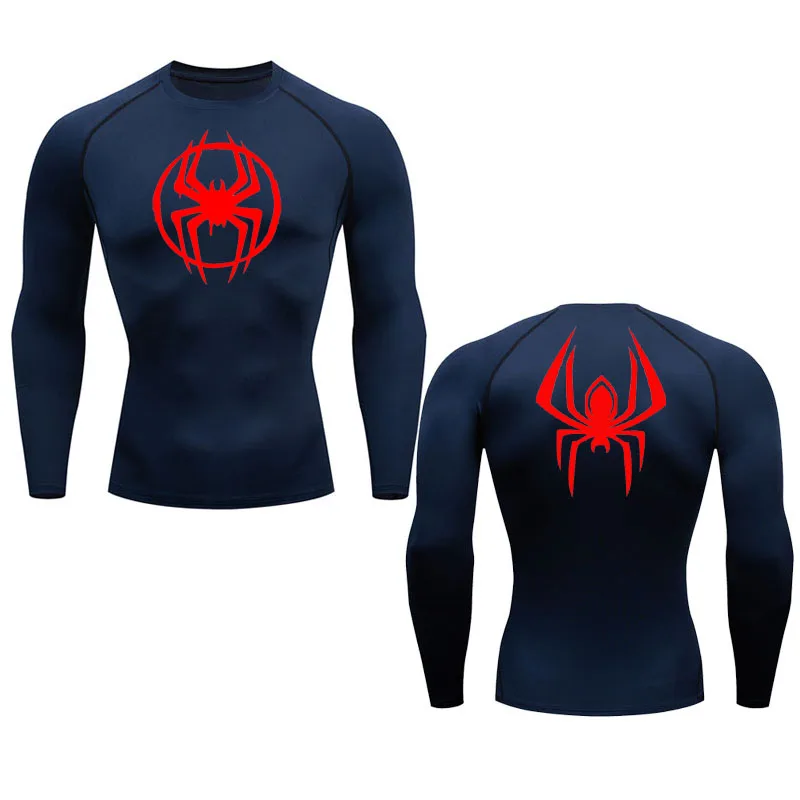 2099 Battle Suit Men's T-shirt Compression Shirt Fitness Top Sports Quick-drying Sunscreen Second Skin Rashgarda MMA Long sleeve