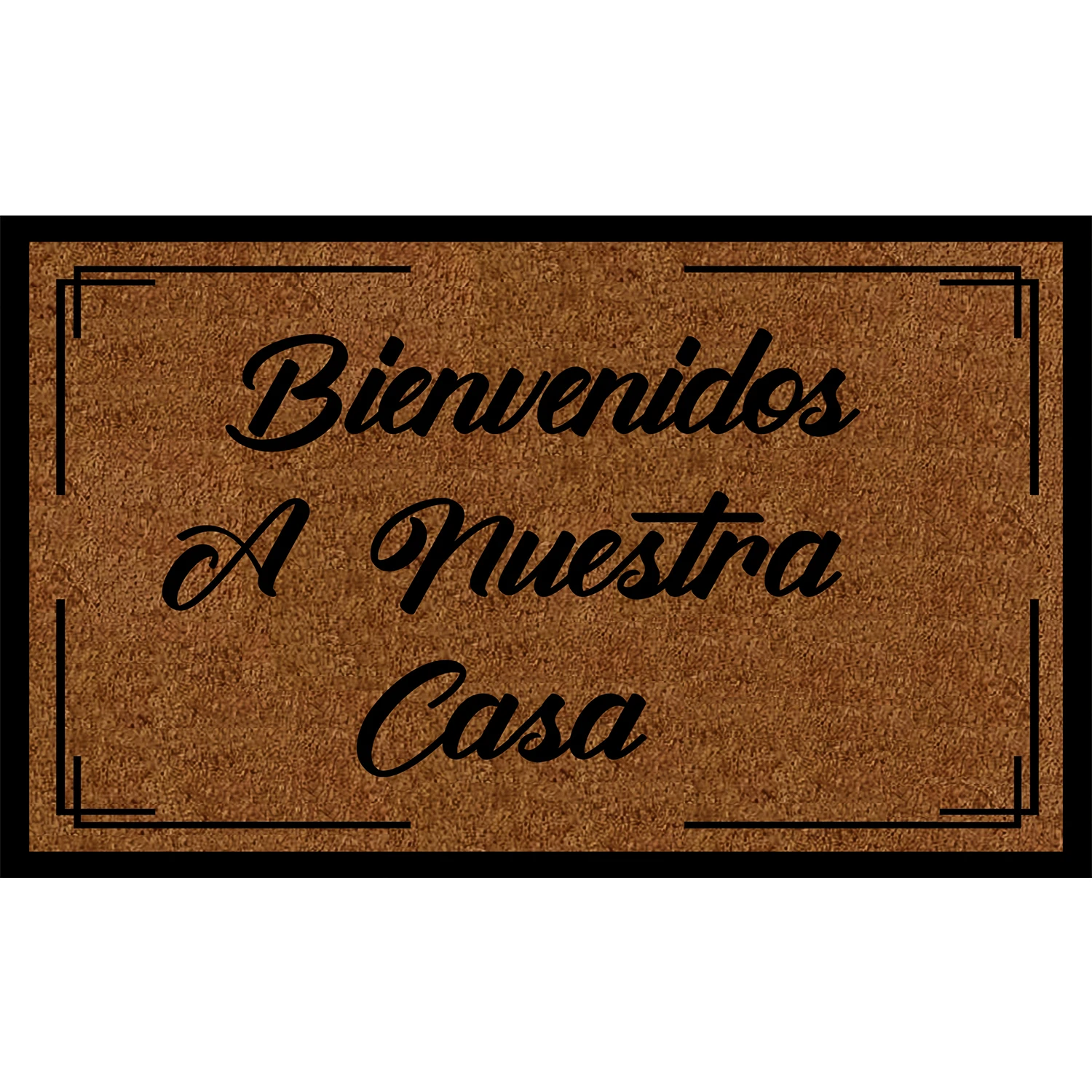 

Bienvenidos A Nuestra Casa Doormat Spanish Rubber Non-Slip Funny Mats for Entryway Door Mat Indoor Outdoor Rug Floor Foot Mat