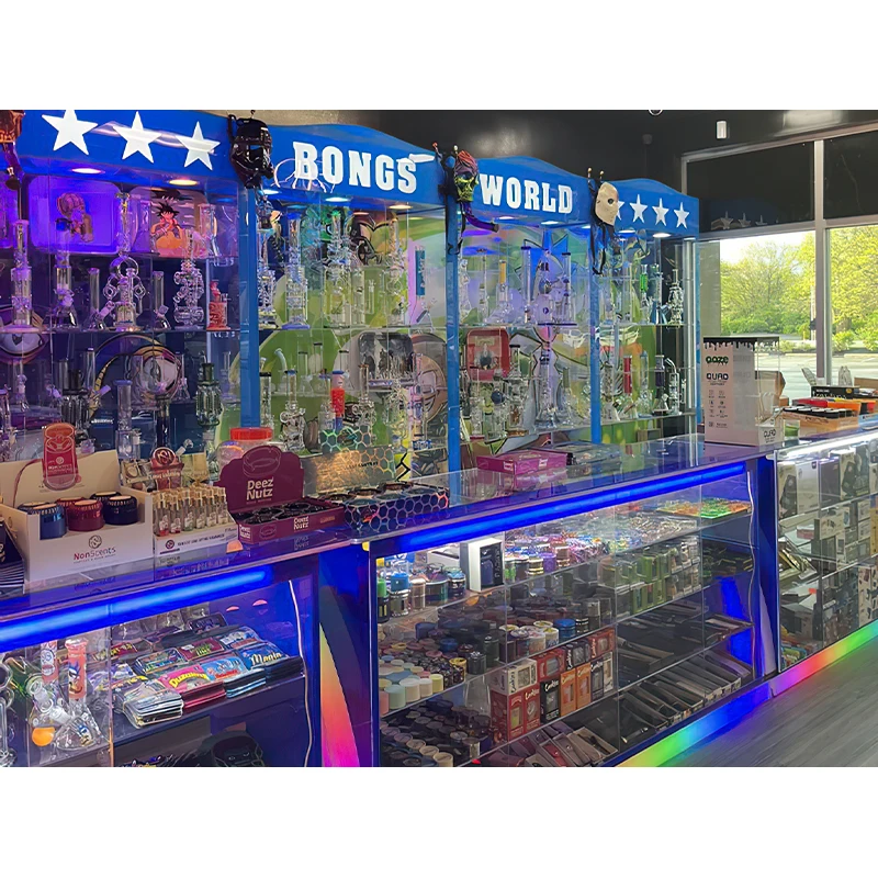 Custom. Fabriek Aangepaste Prijs Glazen Vitrine High-End Rookwinkel Display Glazen Vitrine