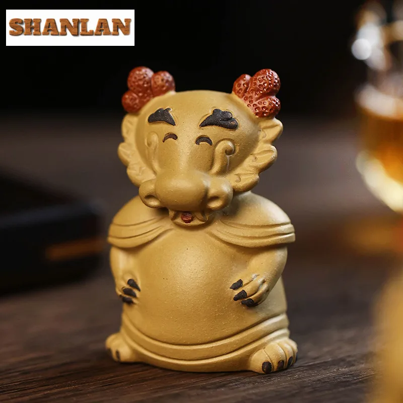 

Yixing Zisha Cartoon Zodiac Dragon King Tea Pet Japanese Tea Games Tea Figurine Play Toys Tea Statue Ornaments Decoration Craft
