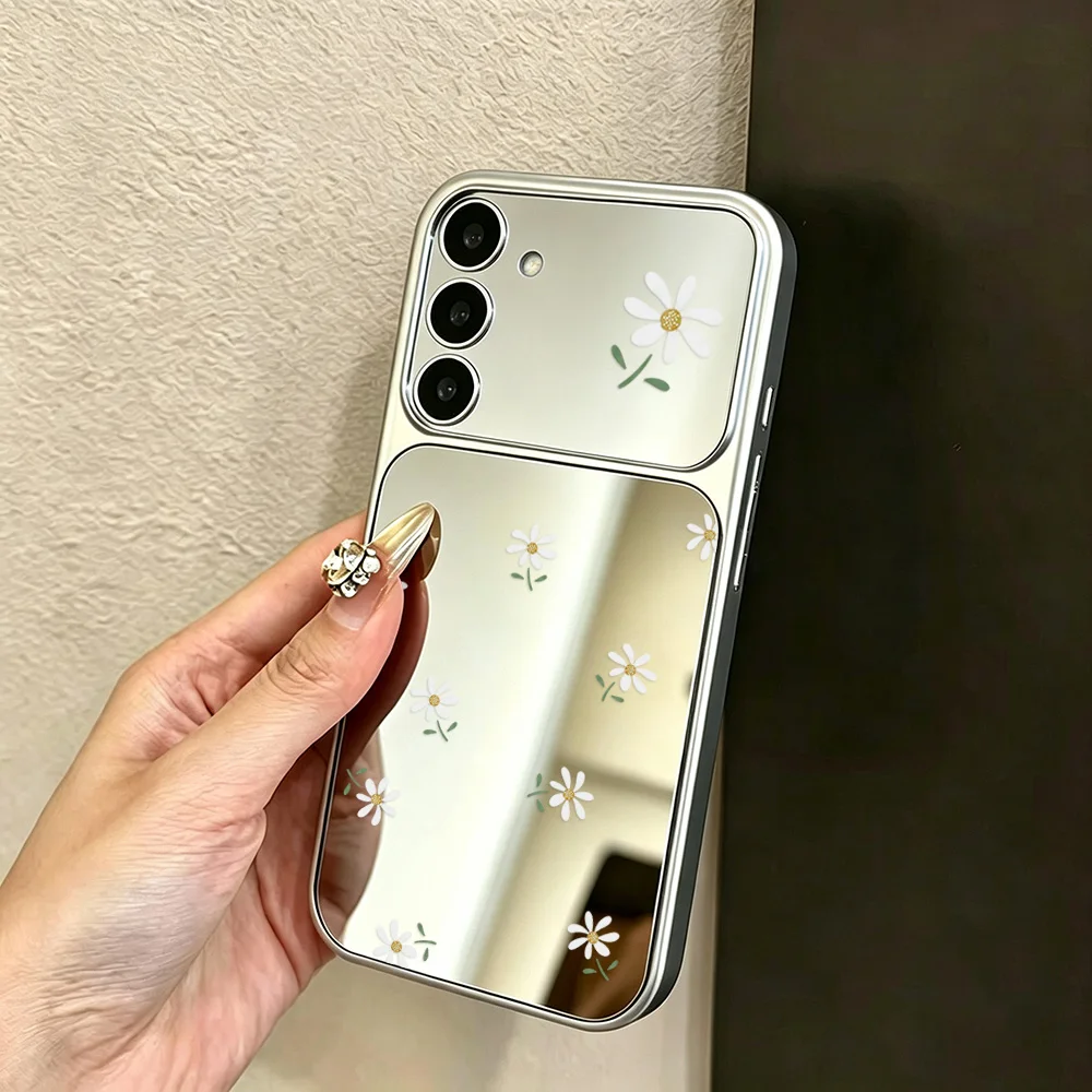 Daisy Flowers Makeup Mirror Phone Case For Samsung A57 Case Samsung A56 A37 A36 A35 A55 A17 A16 A07 A26 A54 A53 A06 Cases Cover - view 5