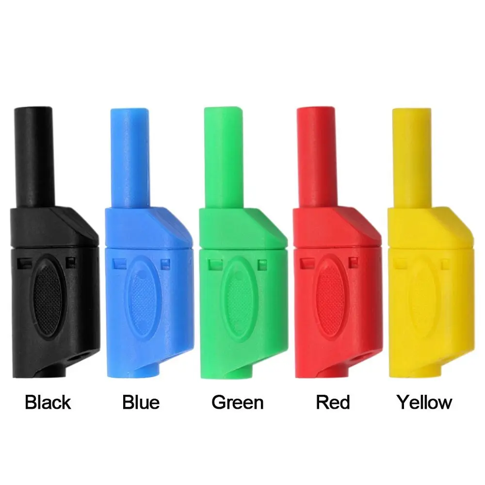 Safety 4MM Banana Plug Stackable Black Red Banana Plug Connector Wire Solder Connector Insulated Safety
