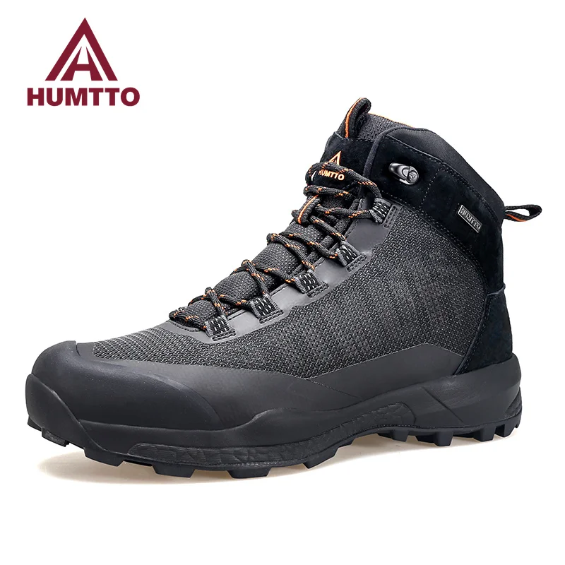 HUMTTO-Botas de senderismo impermeables para hombre, zapatos de seguridad para exteriores de diseñador de lujo, zapatillas deportivas, entrenadores