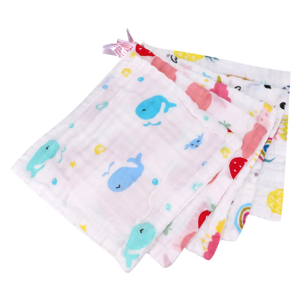 Face Towel Kids Washcloth Baby Handkerchief 6-layer Cotton Bib Towels Washcloths