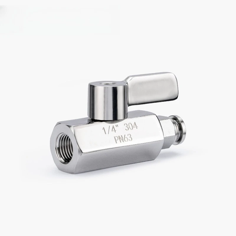 Pneumatic 304 stainless steel ball valve trachea, mini valve PC quick plug switch deflation manual outer wire trachea connection