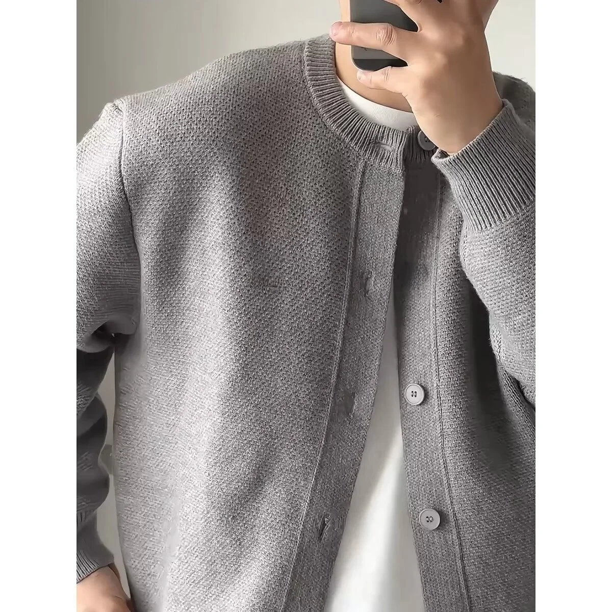 

Мужской осенне-зимний вязаный открытый кардиган большого размера 250 Pou Long Sve, корейский топ ранней осени Sle Aosphere