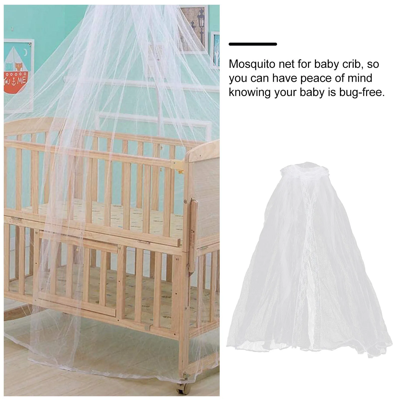 

Baby Crib Mosquito Net Foldable Dome Mesh Netting Protector for Safe Sleep Kids Bed Canopy Crib Net Baby Canopy