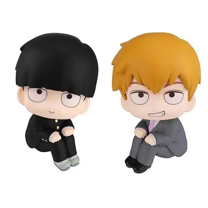 Anime Mob Psycho Kawaii Q-Version Figur sitzen Puppe Teruki Hanazawa Figuren PVC-Modell Desktop-Ornamente Kinder Spielzeug Geschenke