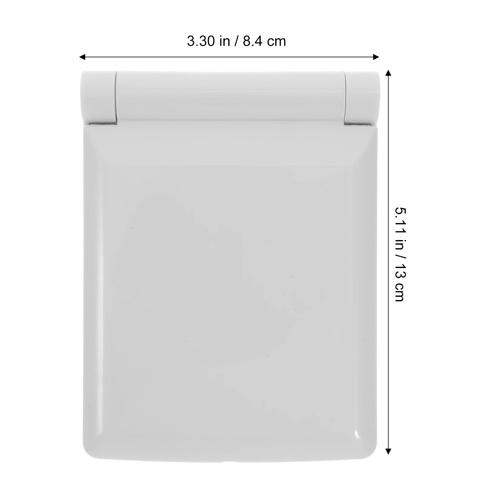 Portable LED Makeup Mirror with Lighted Mini White Travel Vanity Handheld Compact Foldable High Definition for Women