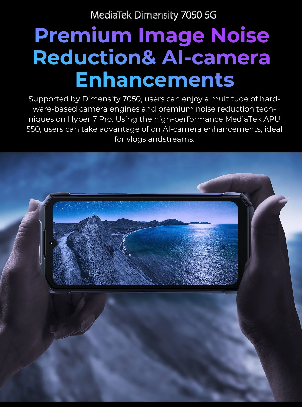 HOTWAV Hyper 7 Pro 5G Rugged Phone 200MP Android 14 6.6'' FHD+ 120Hz Smartphone 36(16+20)GB 256GB 10800mAh 33W Mobile Phone