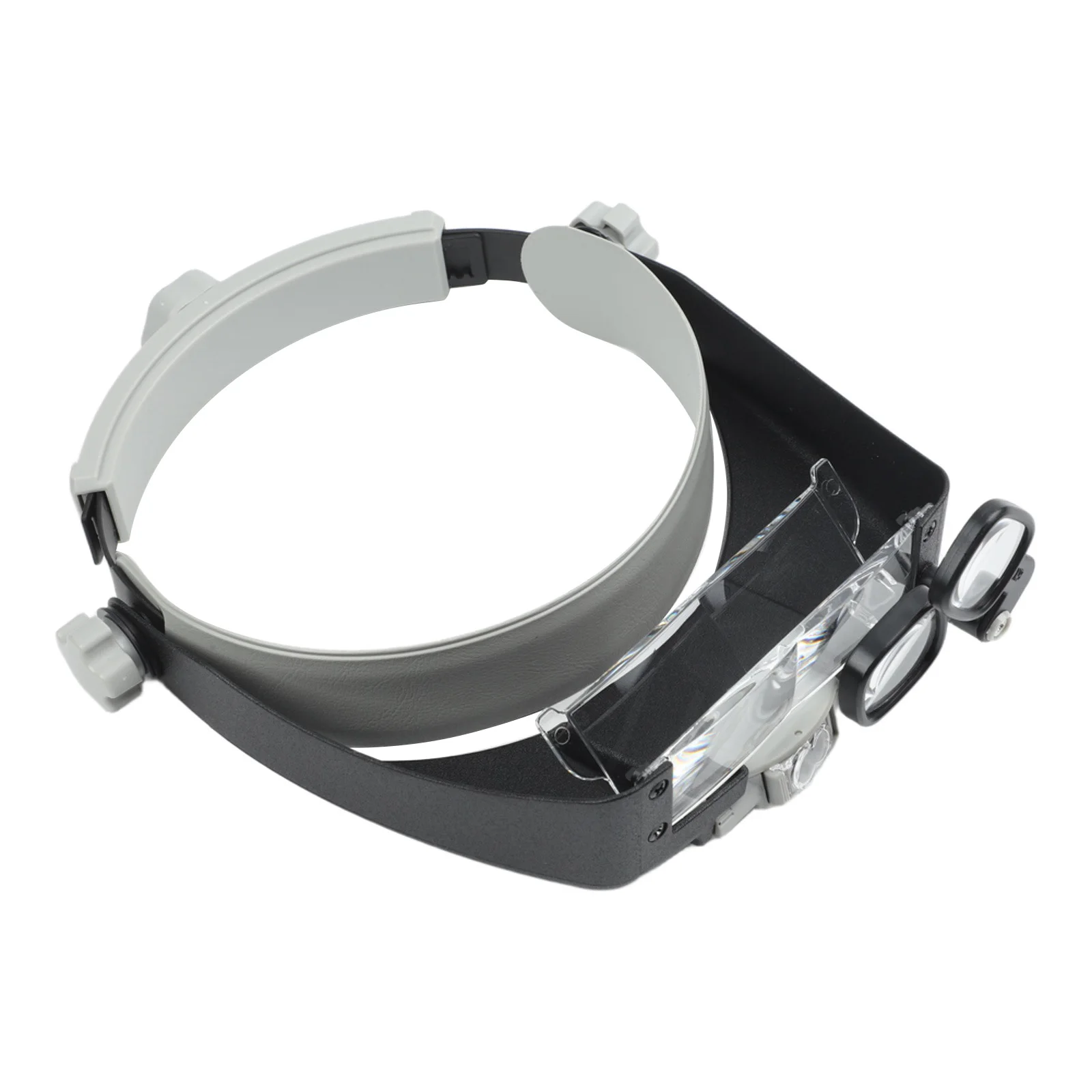 Headband Mounted Magnifier with Built in LED Light and Multiple Magnifications 1.5x 3x 6x 8x for Hobbyists and Professionals