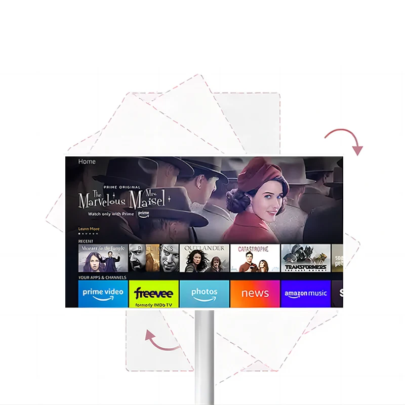 VETO 21.5 24 27 32 Polegada Bateria-Power Indoor Smart TV Tela Sensível Ao Toque In-Cell 1080p Display LCD Smart Rotating Rolling Tv