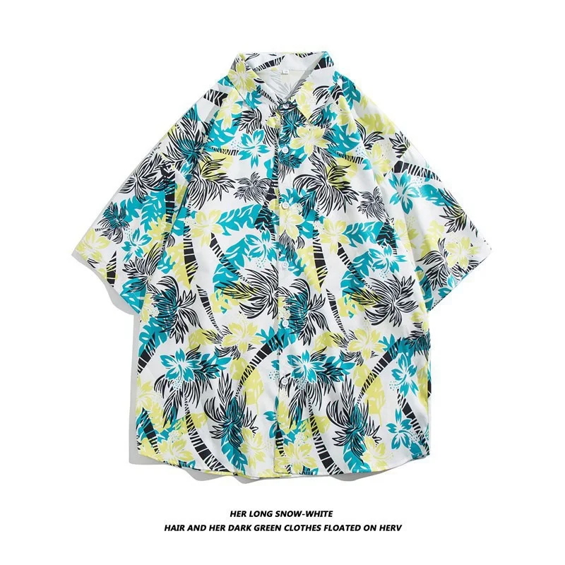 

Summer Luxury Men's Shirt Free Shipping Man T-shirt Fashion Beach Tiki Shirts and Blouses Clothing Social T-shirts Hawaiian Polo