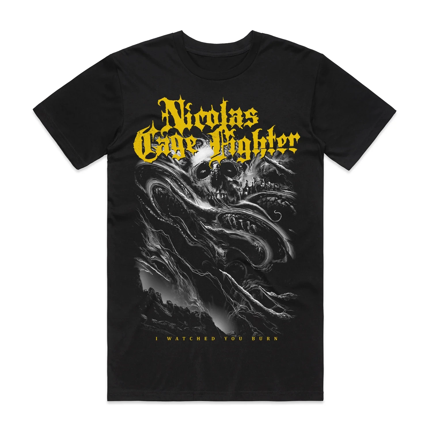 2026 Hot Sale Nicolas Cage Fighter Band Graphic Cotton Tshirt Unisex Men Women Short Sleeve Vintage Brand Tee Streetwear