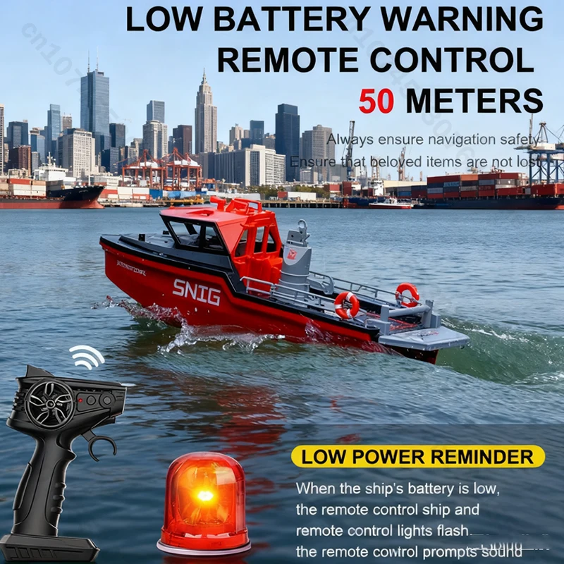 

TX694 Rc Boat Remote Control Rescue boat 2.4G 1/32 Brushless Motor Long Range Wireless Electric Speedboat Model Toys Boys Xmas