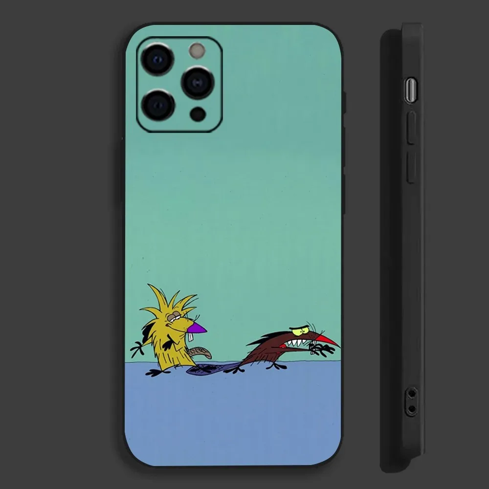 The A-Angry B-Beavers Phone Case For Apple iPhone 15,14,13,12,11,Pro,X,XS,Max,XR,Plus,Mini Soft Black Cover image 2