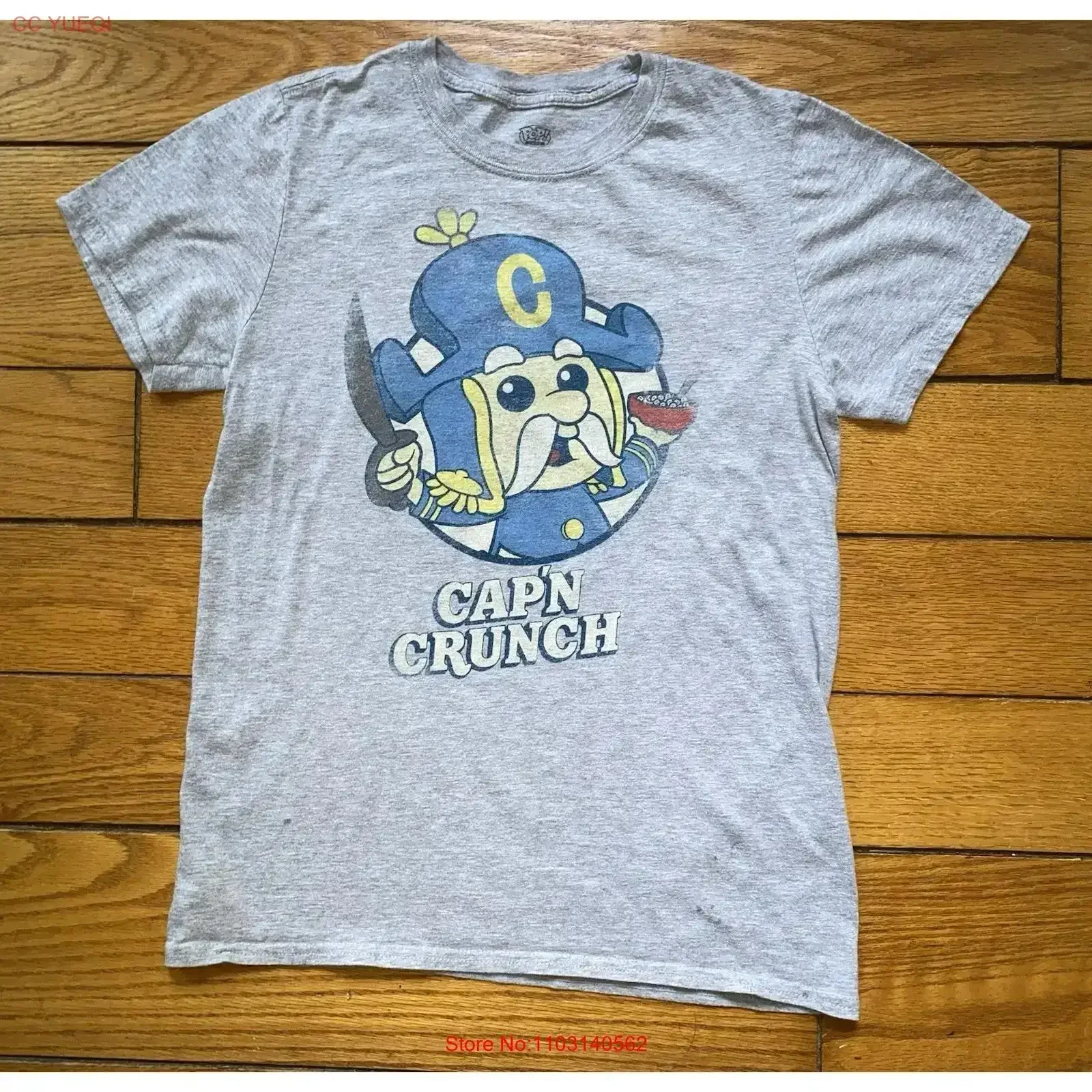 Cap n Captain Crunch Cereal T shirt Men s Size Small Retro vintage Washed Stylish homme Comfortable Casual Slightly Stretched