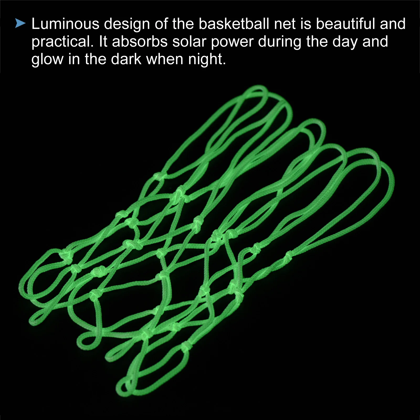 9.8インチ常夜灯ミニバスケットボールネット、ポータブル発光バスケットボールフープネット暗闇で光るバスケットボールネット屋内屋外用8