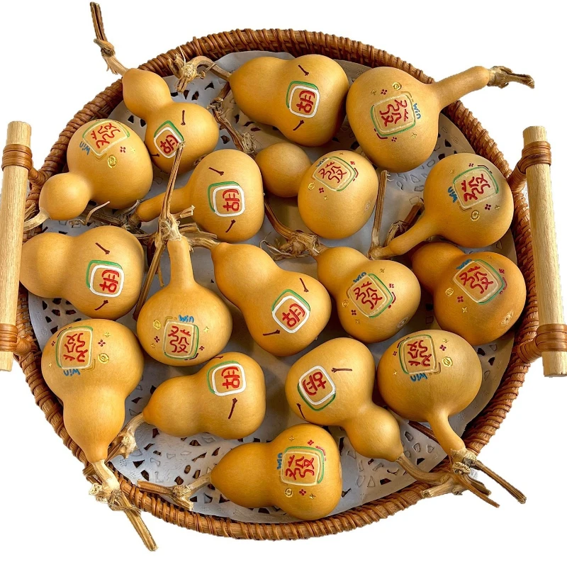 Natural Wenge Gourd Handheld Piece 2026 New Year Style Cute Ornament Bag Keychain Pendant Hand Twisted Gifts