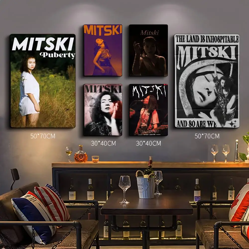 Singer Mitski Classic Vintage Posters Decoracion Painting Wall Art White Kraft Paper Kawaii Room Decor