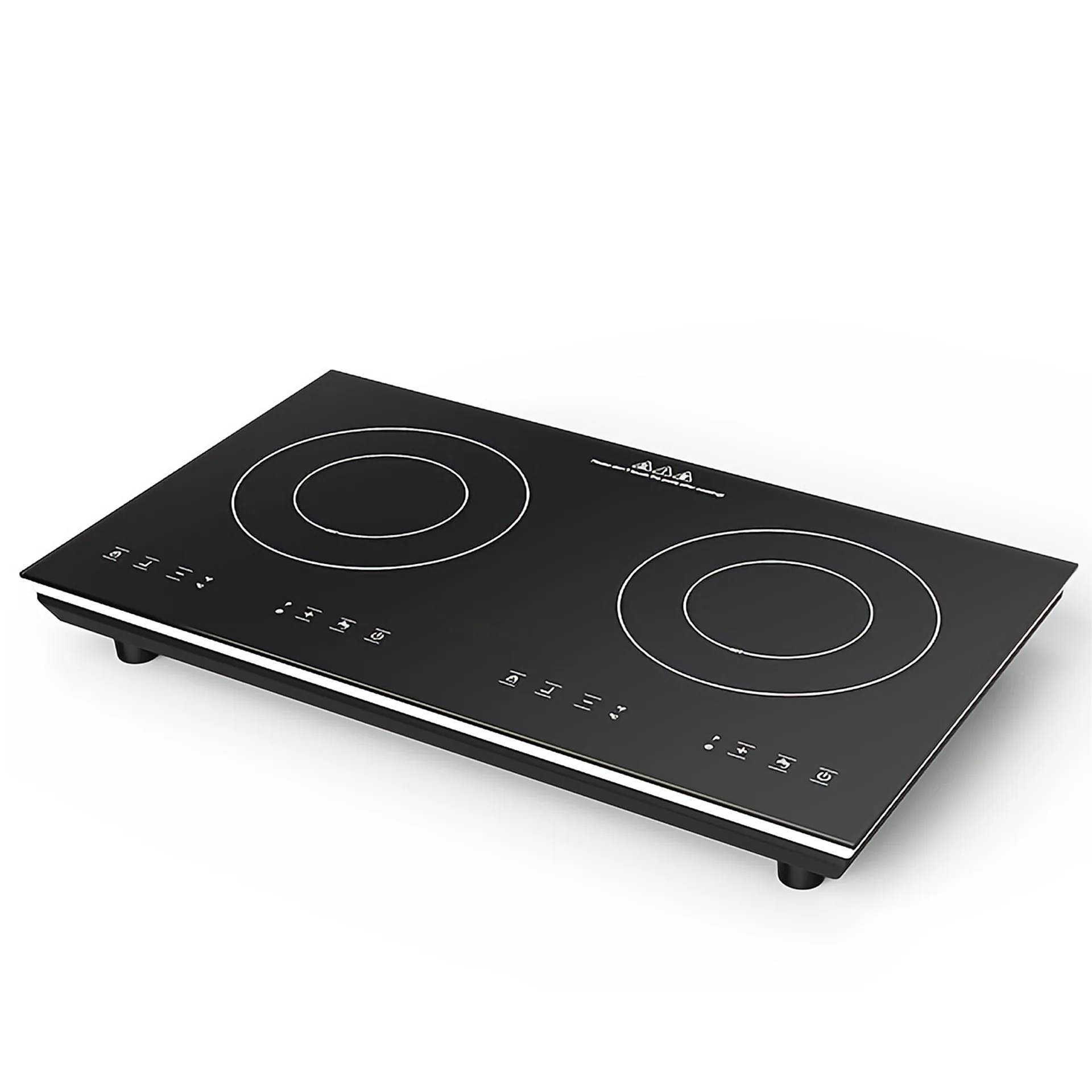 طباخ التعريفي برأس مزدوج، طاقة عالية، لوحة كريستال سوداء، طباخ سيراميك كهربائي