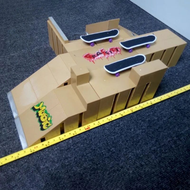 Skate Park Kit Ramp Parts For Finger Skateboard Durable Ultimate Parks Training Props