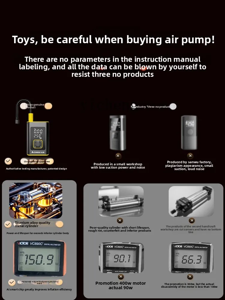 

TQH car wireless air pump is suitable for portable electric pump with tire pressure measurement car tire