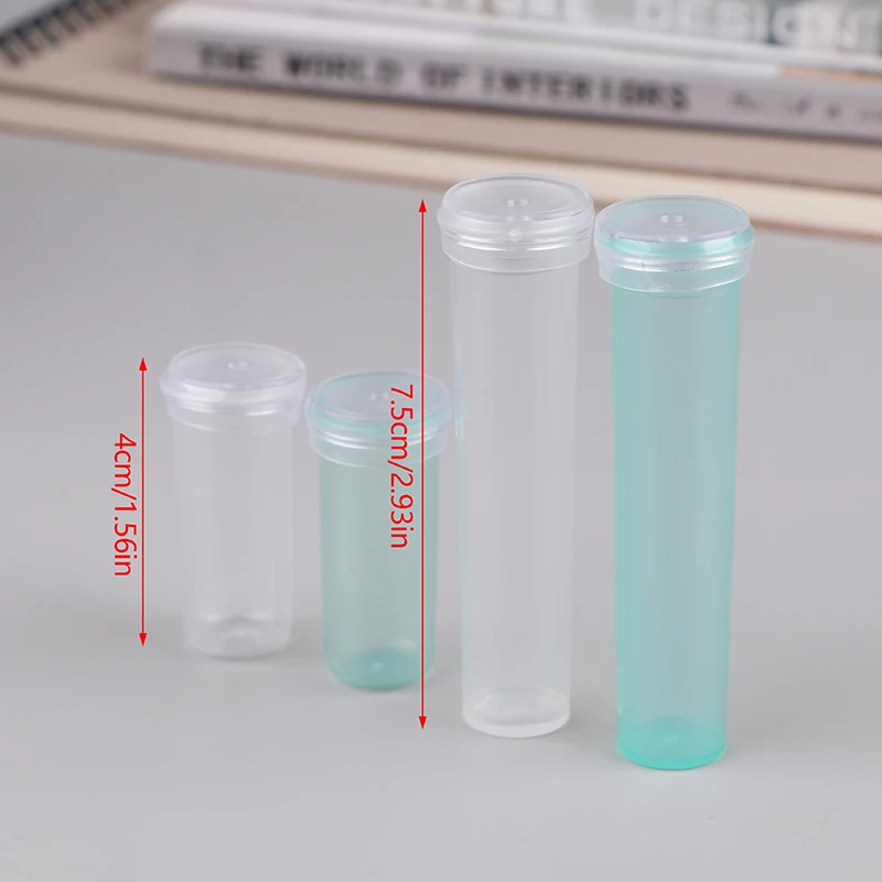 Tubo de nutrição de flores frescas de plástico, 20 peças com tampa, tubo de armazenamento de água, recipiente hidropônico fresco, tubo de água floral