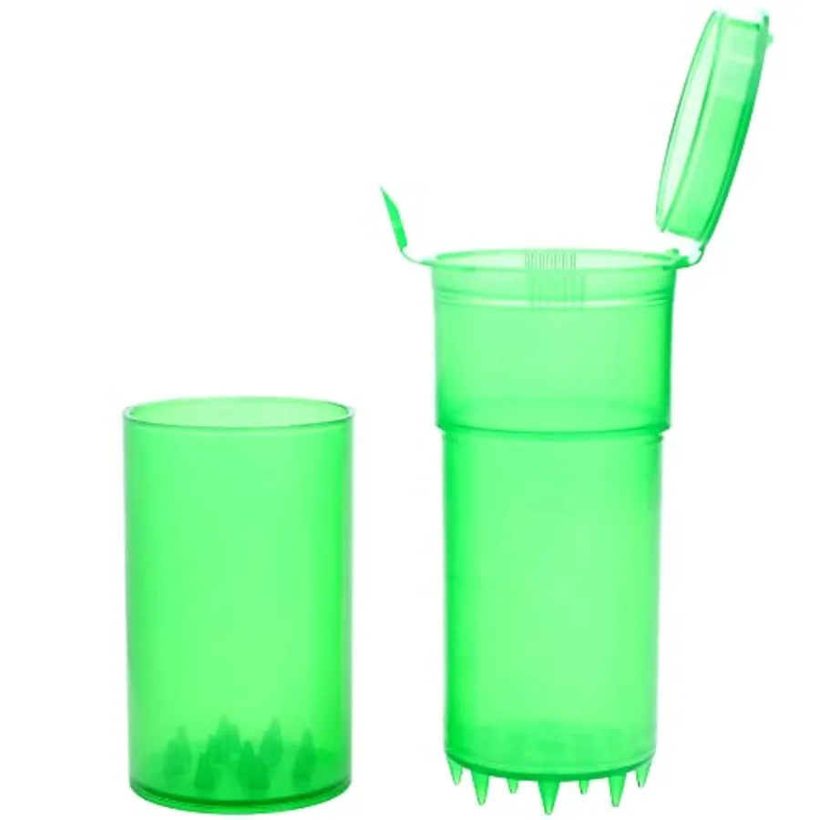 

ShredTainer Pop Top Storage Container w/Built-In Grinder - Child Resistant Green