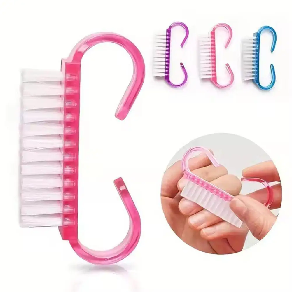 1Pc Plastic Manicure Pedicure Brush Nail Cleaning Tools Dust Accessories Brushes Care Makeup Soft Nail Remove Q9S9