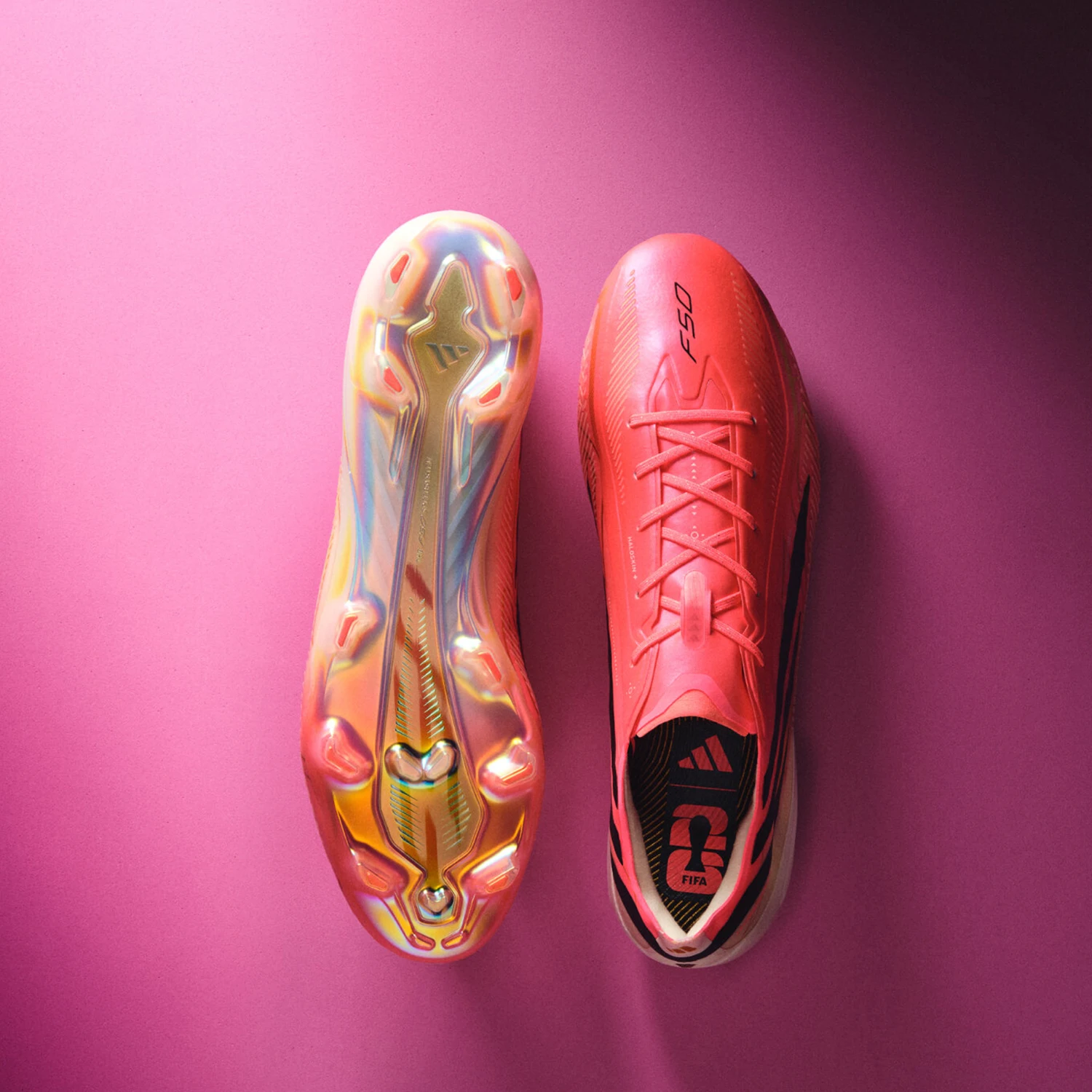 Adidas genuine F50 HYPERFAST FG men's and women's long nail football shoes JR5386