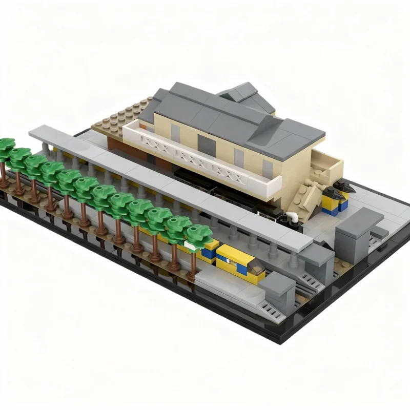 650pcs MOC 스테이션 바른 건축 모델 블록 DIY 창의적 아이디어 장난감 크리스마스 선물 교육용 블록