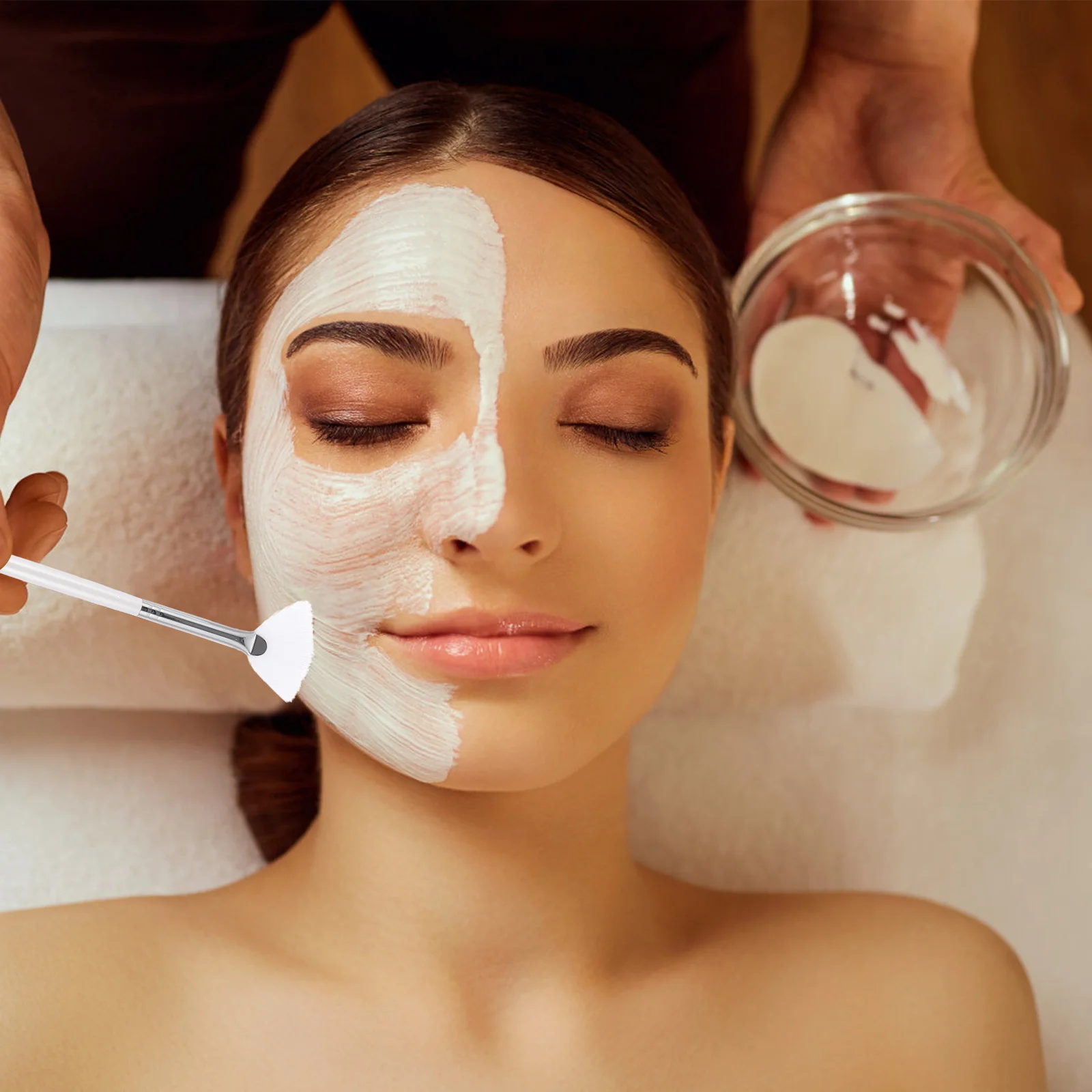 1 Juego de cepillo de ácido de fruta, aplicador para mascarilla Facial, máscara para dormir de barro, herramienta de belleza, tratamiento de la piel, cepillo Facial