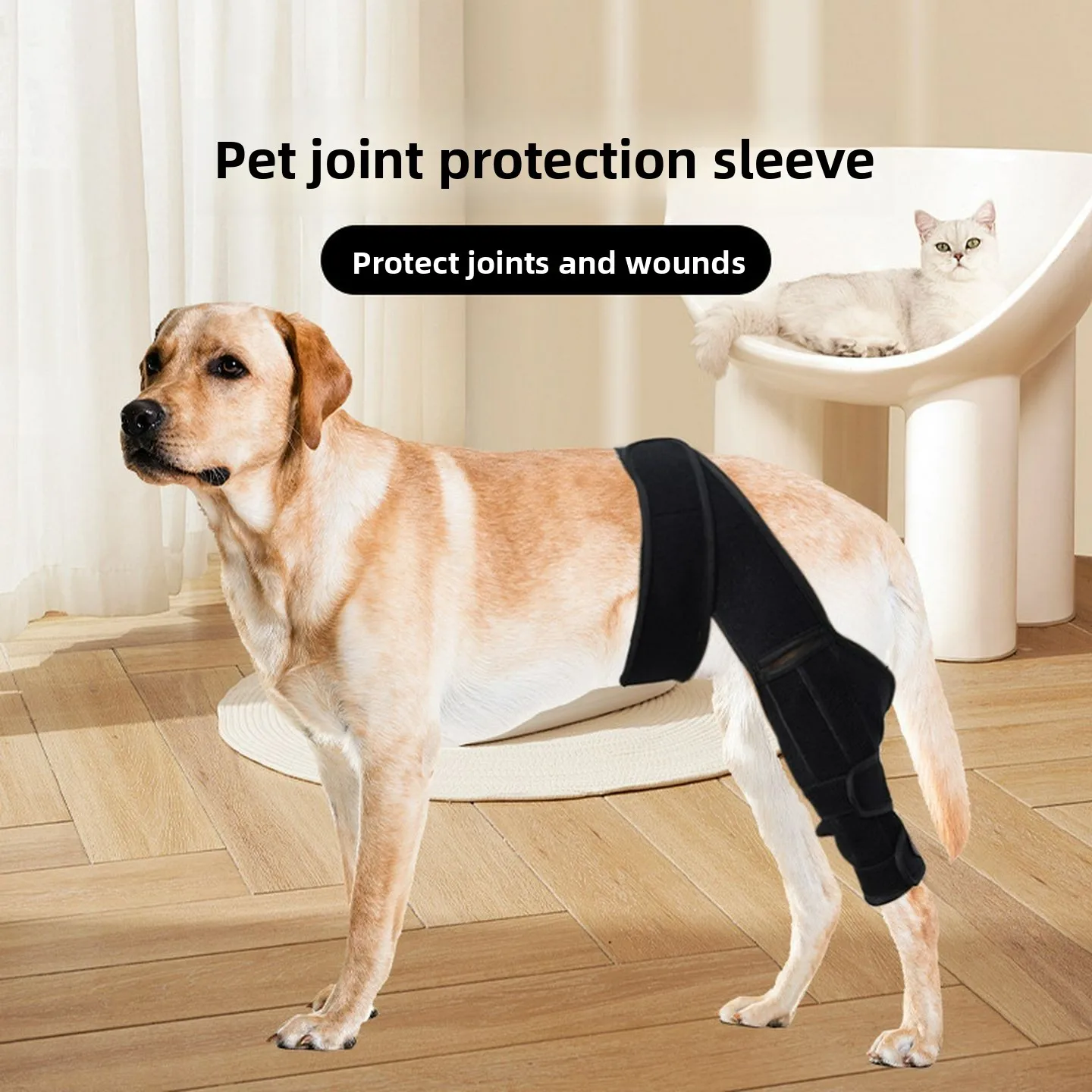 Ochraniacz na kolano dla psa po operacji, opaska podtrzymująca nogę, ochrona stawów, stabilizator kości nogi, sprzęt sportowy dla psa zapobiegający otarciom.