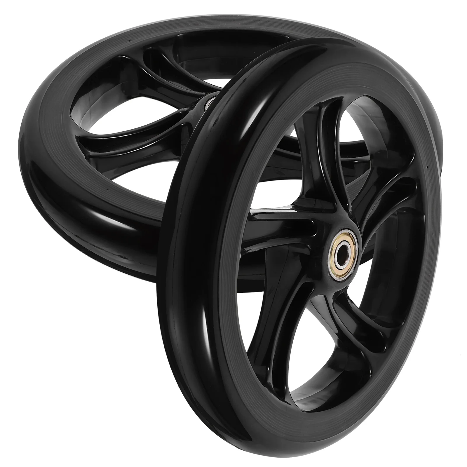 2Pcs Professional Scooter Wheels PU Durable Wear-Resistant Replacement Wheels for Kick Scooter Electric Vehicle Skateboard