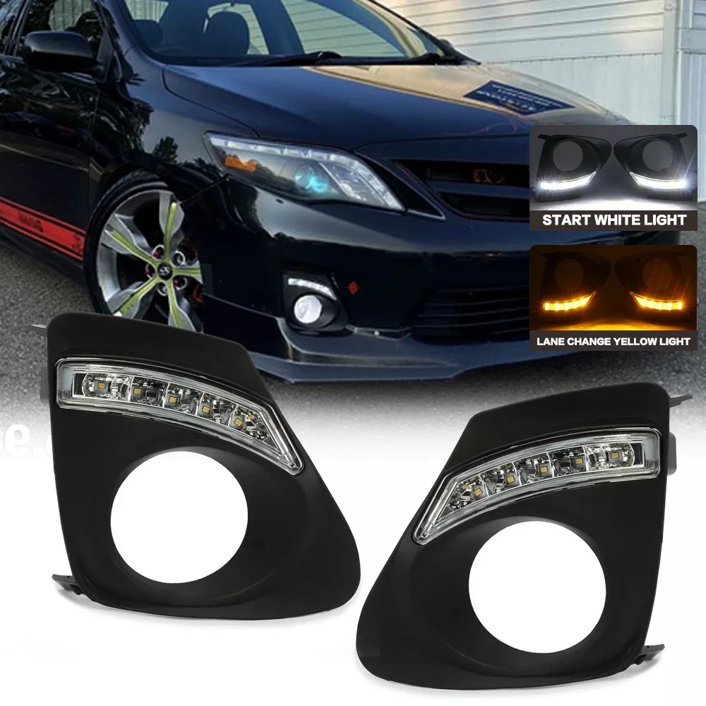 LED Daytime Running Light DRL Fog Signal Lamp For Toyota Corolla Altis 2010 2011 2012 2013drl