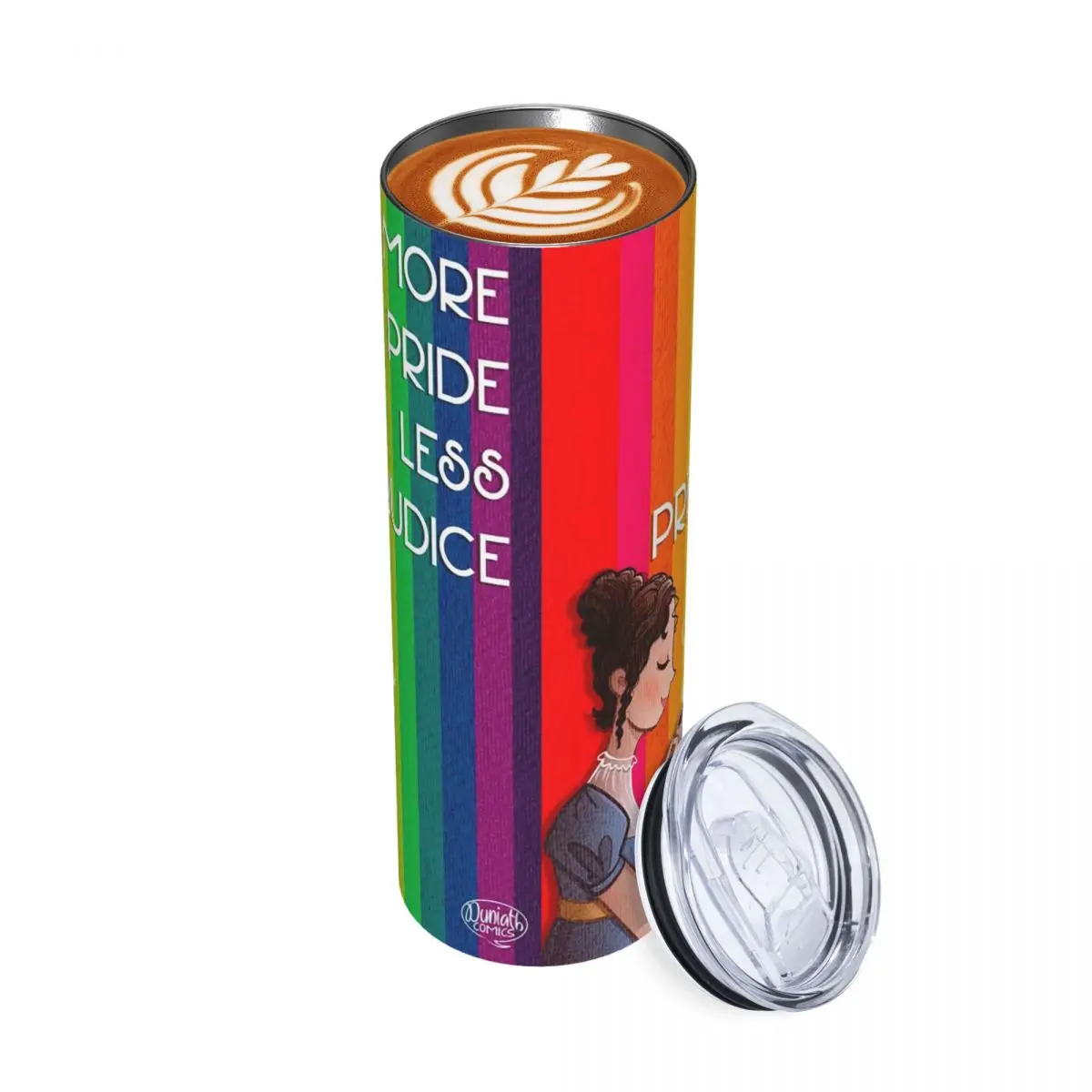 Jane Austen's Pride TEA 2021 Stainless Steel Tumbler Vacuum Insulated Mugs Thermal Cold Cups Straw With Lid 20oz