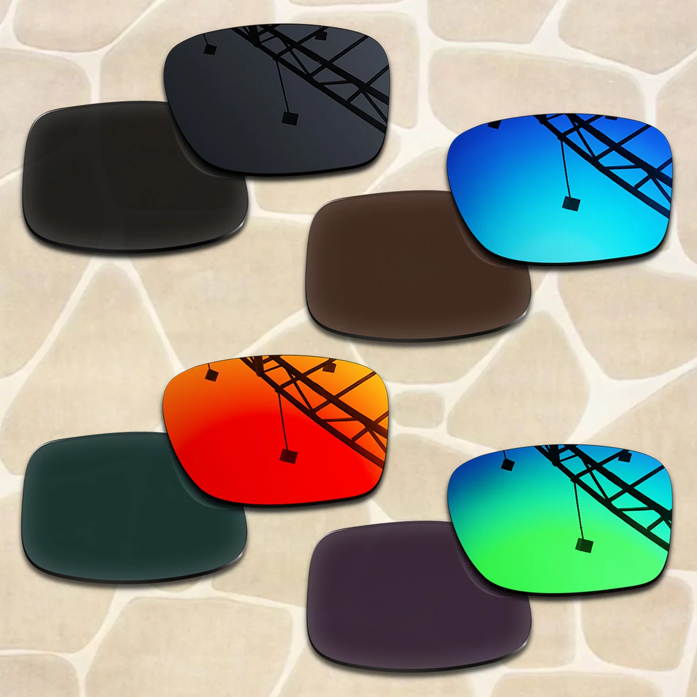 Combo Set Upgrade Lenses for Turbine OO9263 65mm Sunglasses Frame 100% UV Protection Multiple Color Options