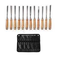 BQLZR 12 Pcs Wood Chisels Hand Carving Tool Set for DIY Sculpture Carpenter