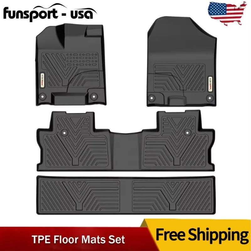 

4PCS Floor Mats For 2017-2023 Honda Ridgeline Crew Cab Front + Rear TPE Liners United States