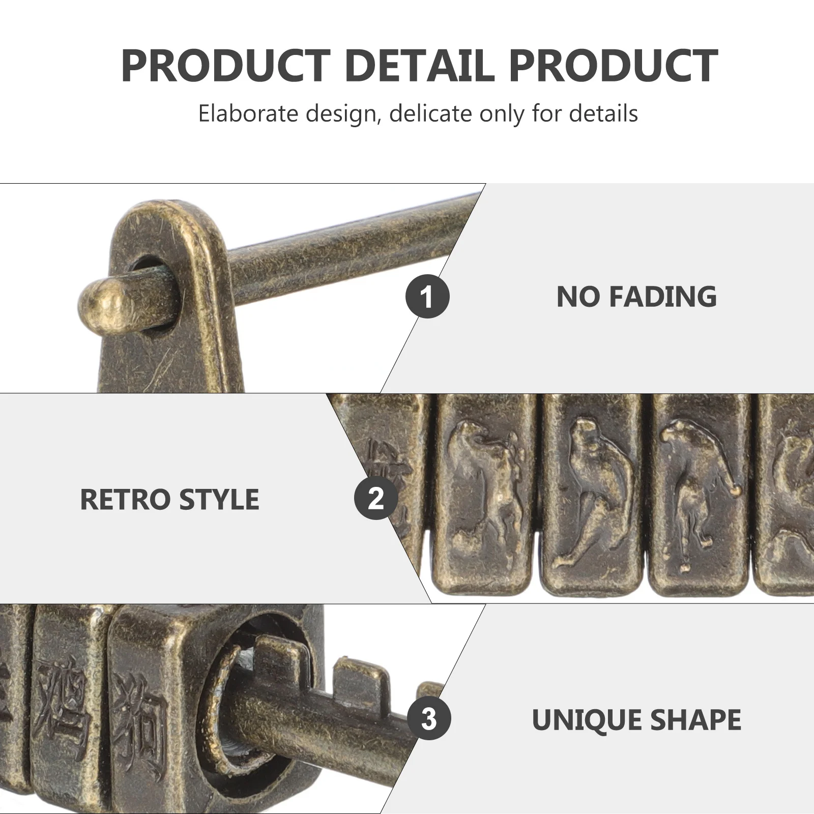 

Vintage Combination Zinc Alloy Carved Word Padlock For Suitcase Drawer Jewelry Box Small Copper Lock Retro Home Supplies
