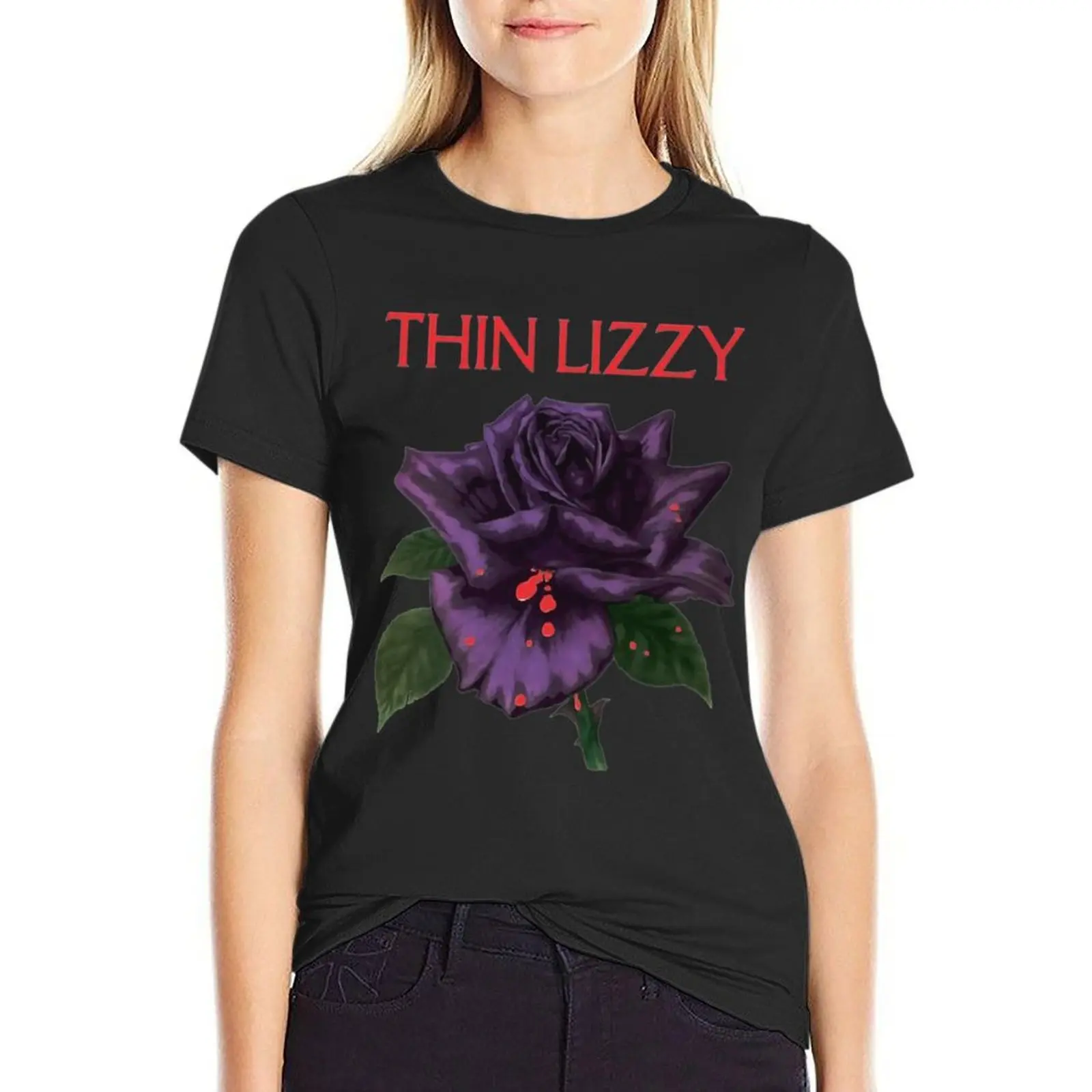 Thin Lizzy Nightlife T-Shirt tops heavyweights vintage sports fans cotton t shirts Women