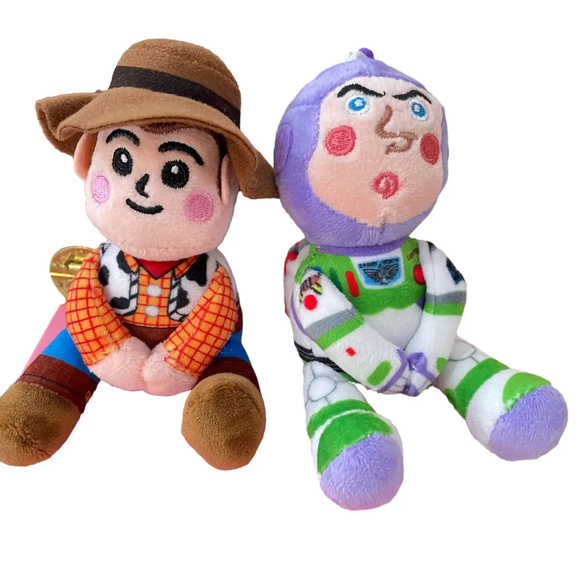 Porte-clés en peluche Disney Toy Story, Woody, Buzz Lightyear, Lotso, figurine d'anime, pendentif de sac en peluche, marionnette, jouets cadeaux