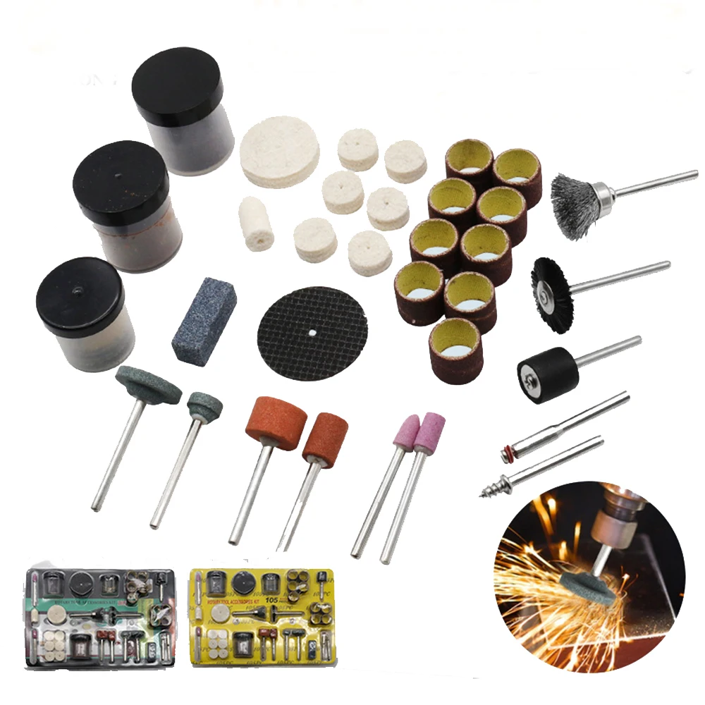 Mini Dremel Grinding Sanding Head Set Polishing Rotating Kits For Electric Grinde Drill Rotary Tool Accessories Abrasive Tools